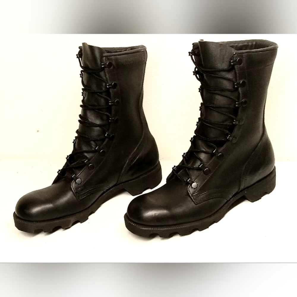 New vintage 80s row search combat boots black leather Size 6.5